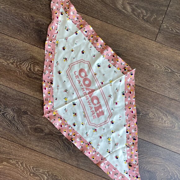 COACH Paint Dab Floral Silk Diamond Scarf - Picture 2 of 5